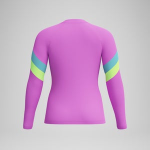 Women's Colorblock Long Sleeve Rashguard Purple