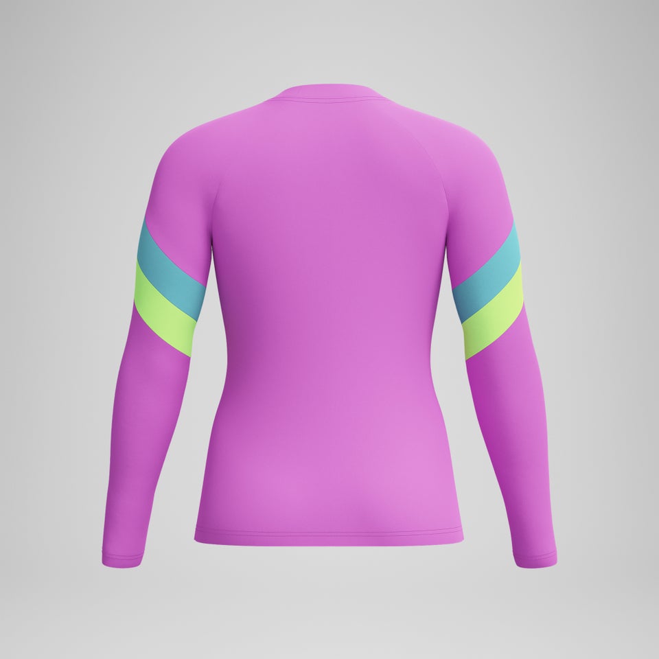 Women's Colorblock Long Sleeve Rashguard Purple