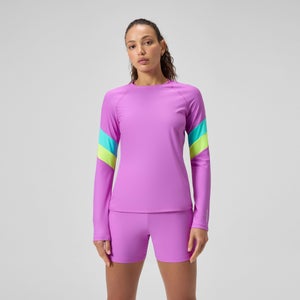 Women's Colorblock Long Sleeve Rashguard Purple