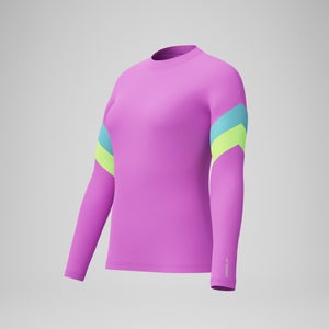 Women's Colorblock Long Sleeve Rashguard Purple