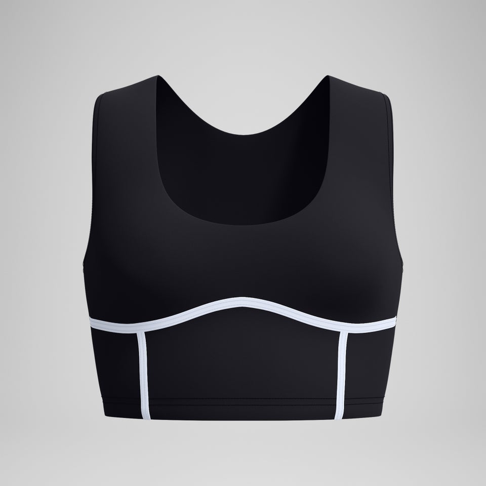 Women's Bound Bikini Crop Top Black