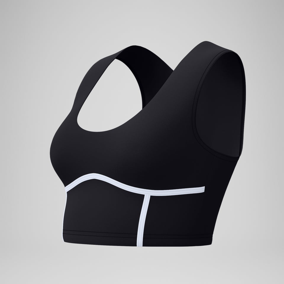 Women's Bound Bikini Crop Top Black