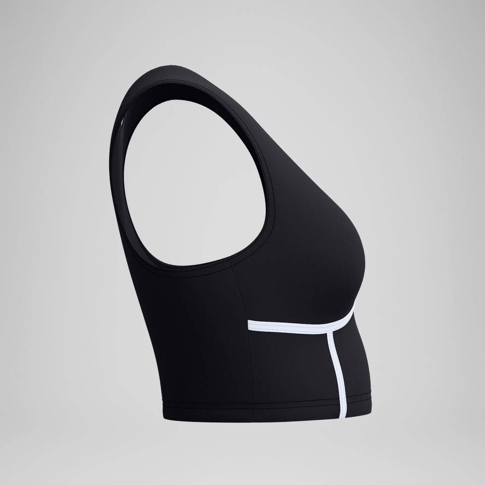 Women's Bound Bikini Crop Top Black