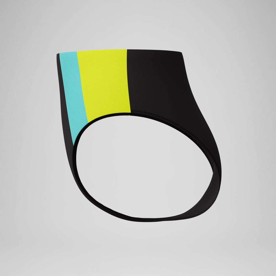 Women's Colorblock Highwaist Bikini Bottom Black/Blue