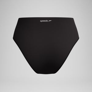 Bas de bikini Femme Colourblock taille haute noir