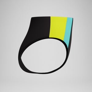 Bas de bikini Femme Colourblock taille haute noir