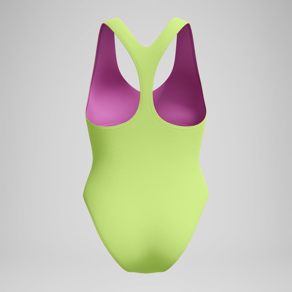 Women's Solid Racerback One Piece Yellow