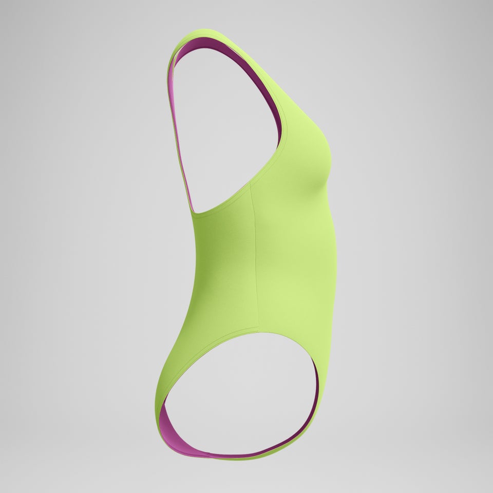 Women's Solid Racerback One Piece Yellow