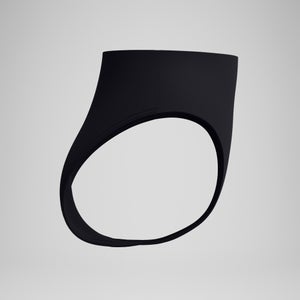 Women's Solid Highwaist Bikini Bottom Black