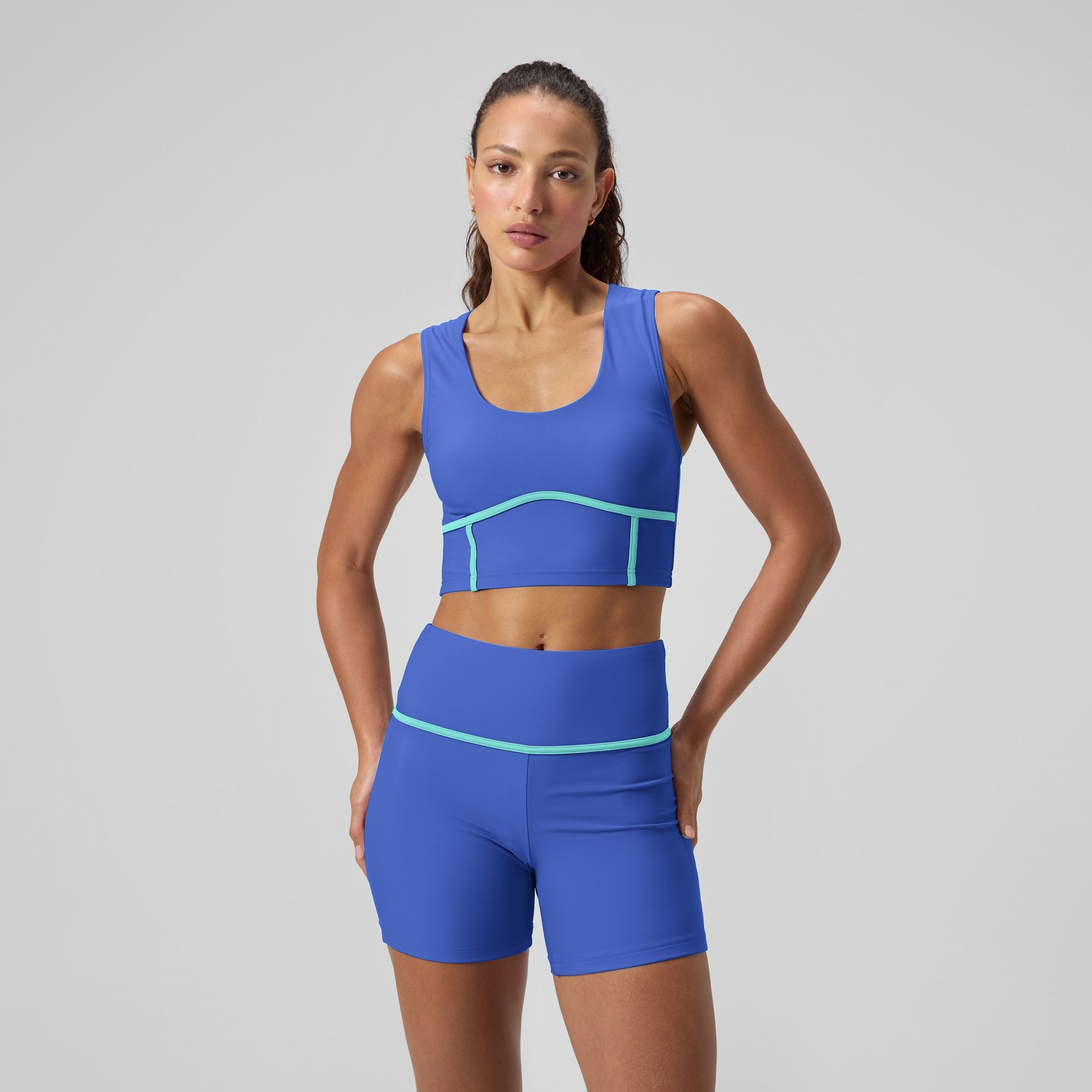 Women's Bound Crop Top Blue | Speedo UK