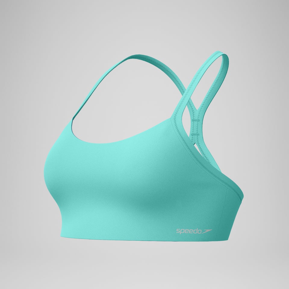 Women's Solid Racerback Bikini Top Teal