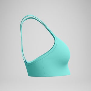 Women's Solid Racerback Bikini Top Teal