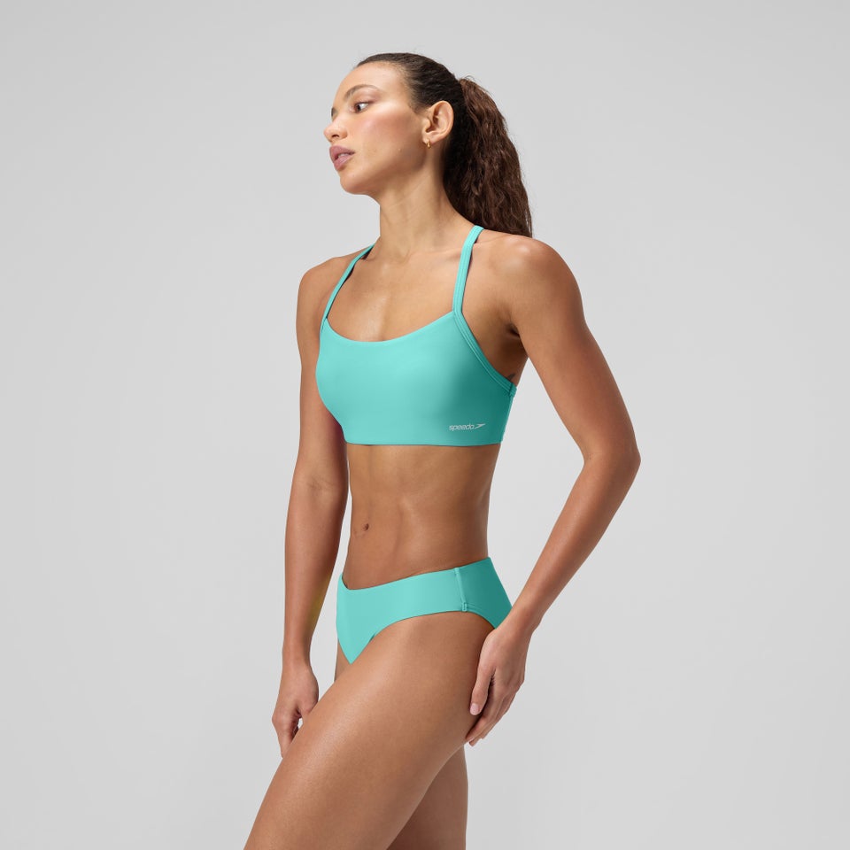 Women's Solid Racerback Bikini Top Teal