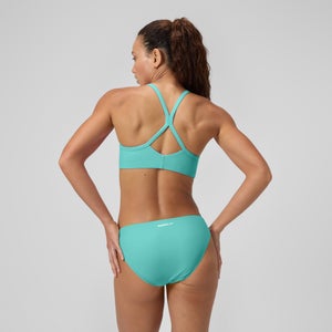 Women's Solid Racerback Bikini Top Teal