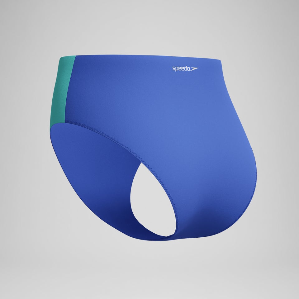 Women's Colorblock Highwaist Bikini Bottom Dark Blue