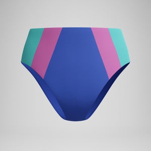 Women's Colorblock Highwaist Bikini Bottom Dark Blue