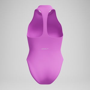 Women's Colorblock Zip Front One Piece Pink/Blue