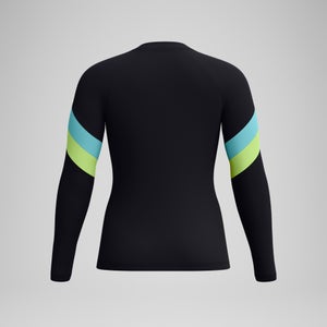 Women's Colorblock Long Sleeve Rashguard Black/Blue