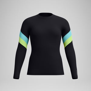 Women's Colorblock Long Sleeve Rashguard Black/Blue