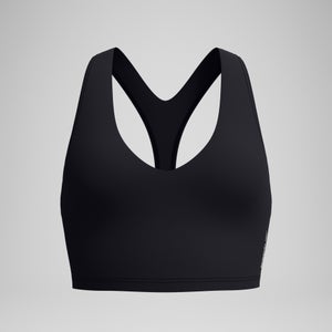 Women's Solid Racerback Crop Top Black