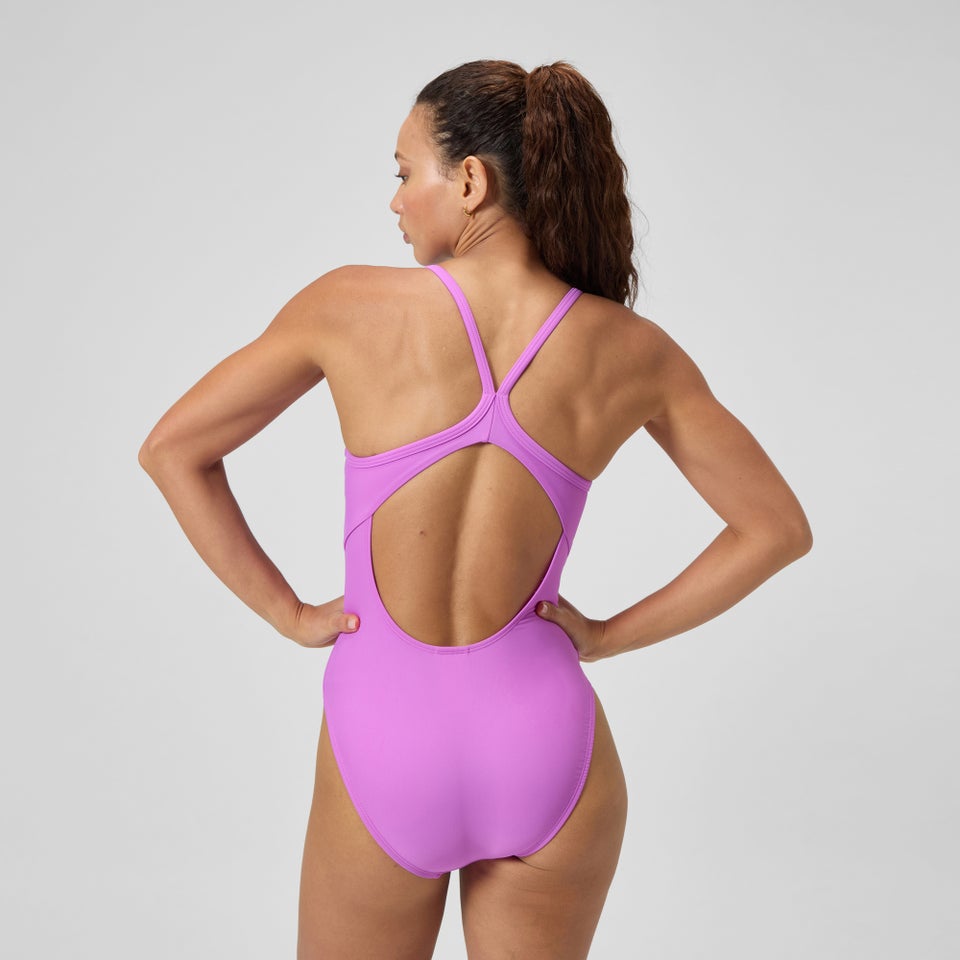 Women's Solid Racerback One Piece Pink