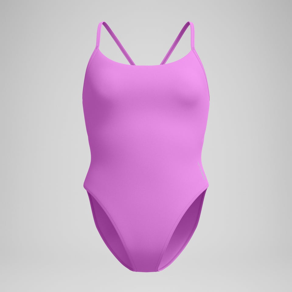 Women's Solid Racerback One Piece Pink