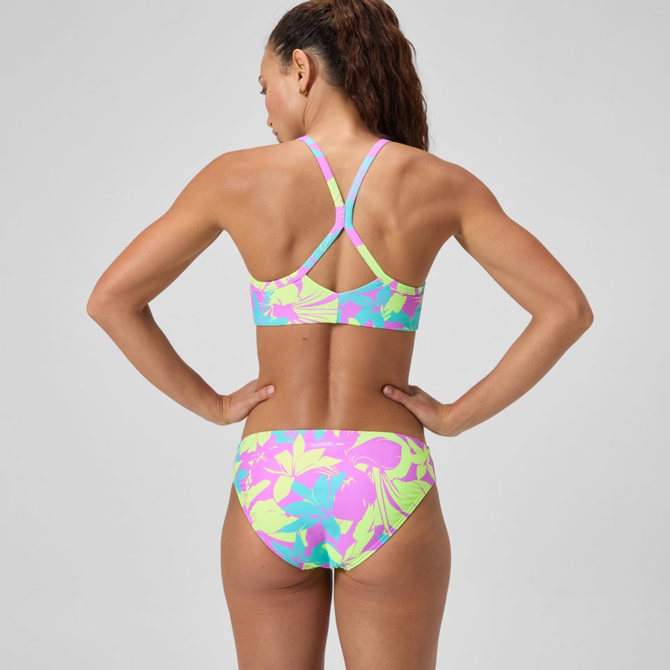 Bas classique à motif imprimé pour femmes, bleu/jaune