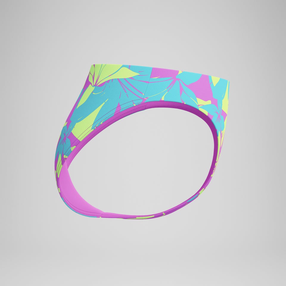 Bas classique à motif imprimé pour femmes, bleu/jaune