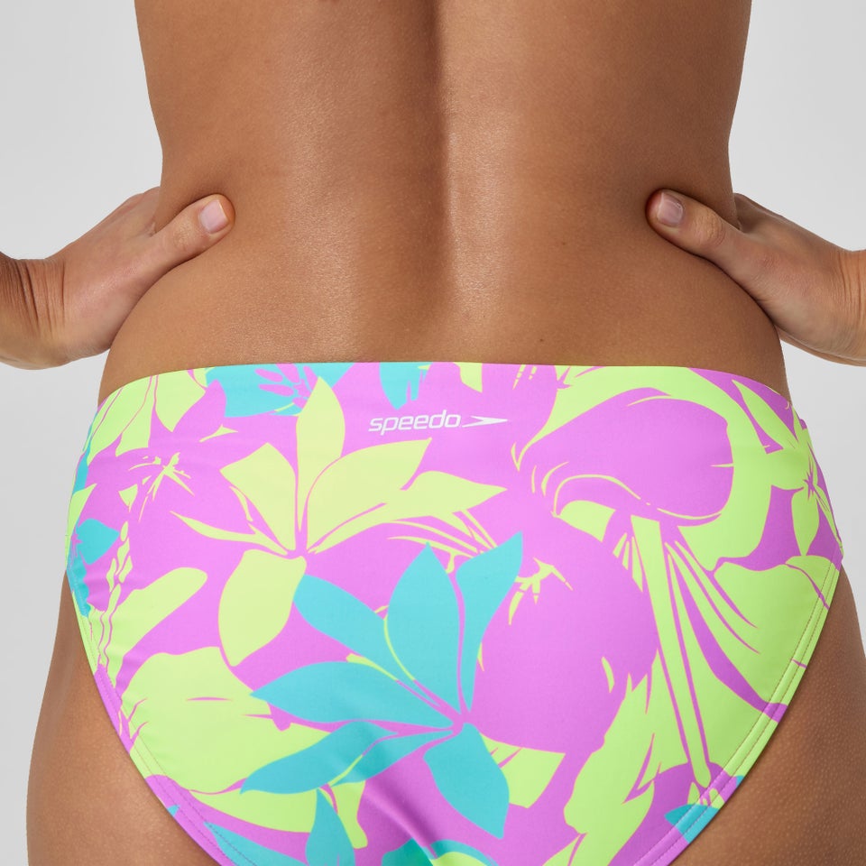 Bas classique à motif imprimé pour femmes, bleu/jaune