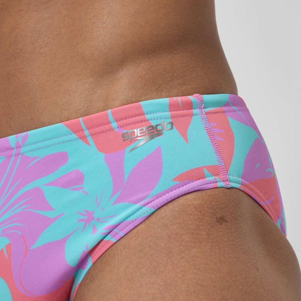 Men's Printed One Brief Purple