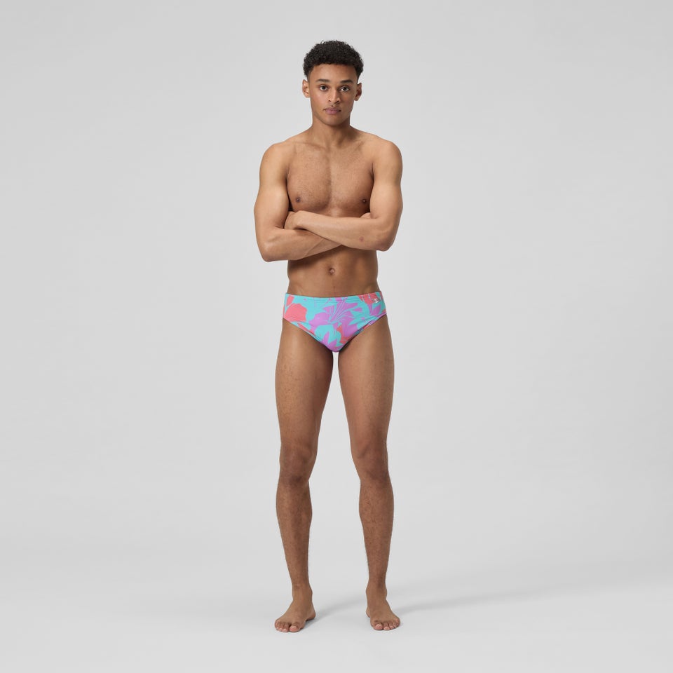 Men's Printed One Brief Purple