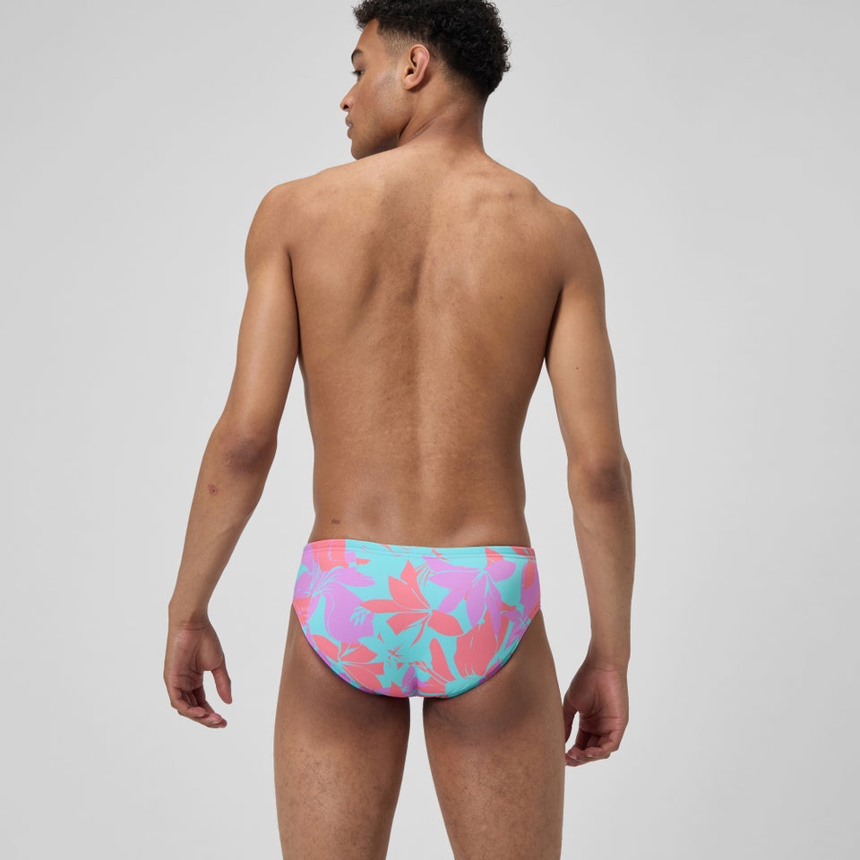 Men's Printed One Brief Purple