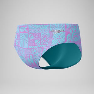 Men's Printed One Brief Purple