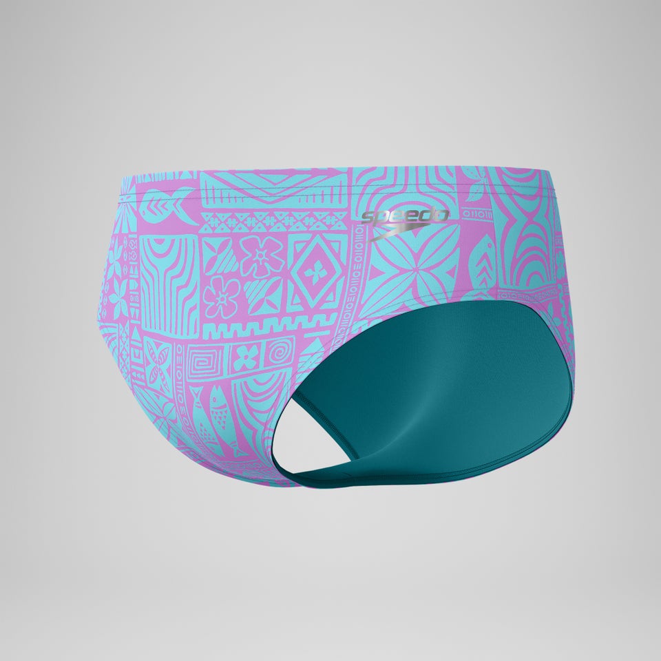 Men's Printed One Brief Purple