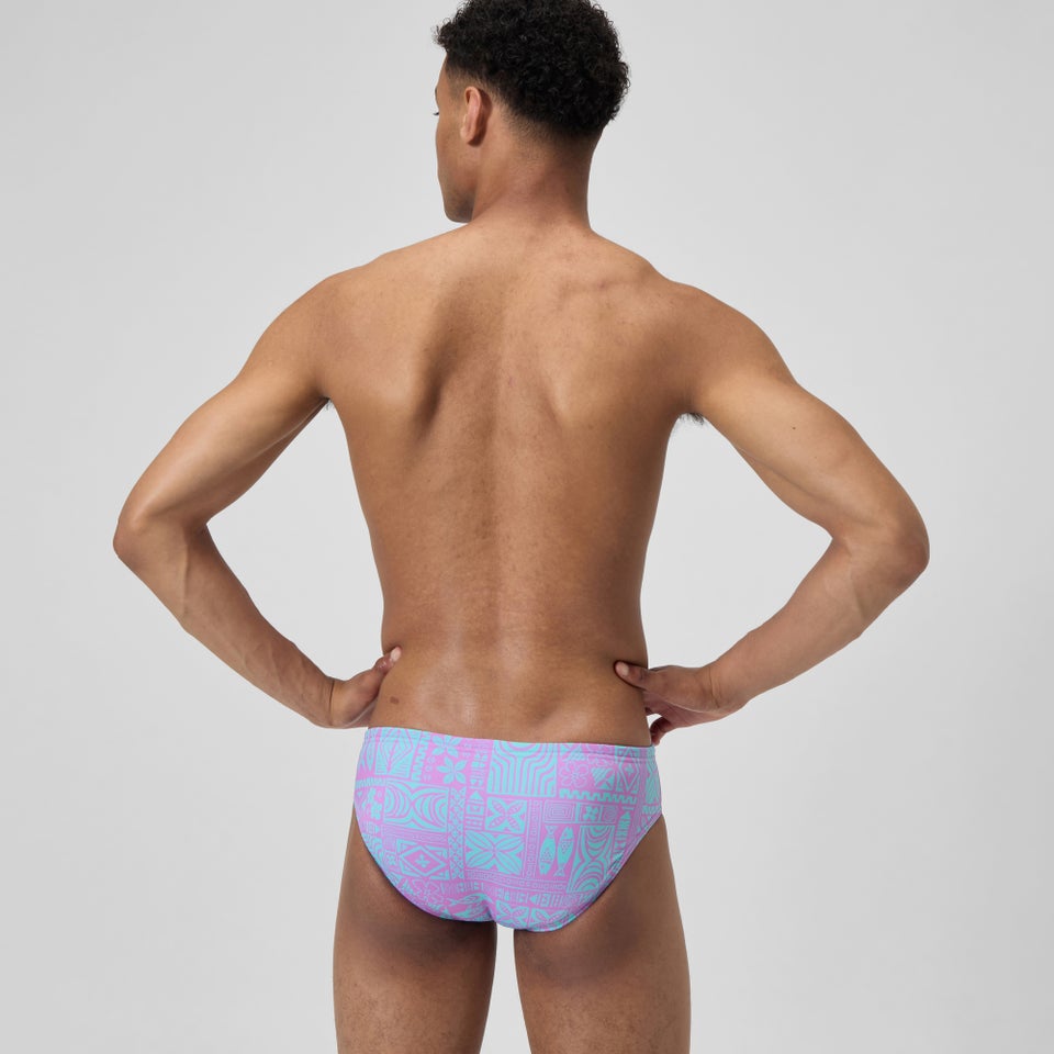 Men's Printed One Brief Purple