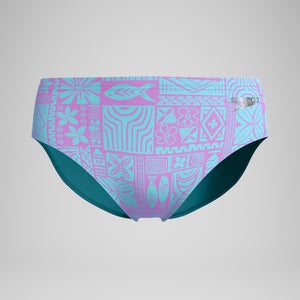 Men's Printed One Brief Purple