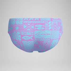 Men's Printed One Brief Purple