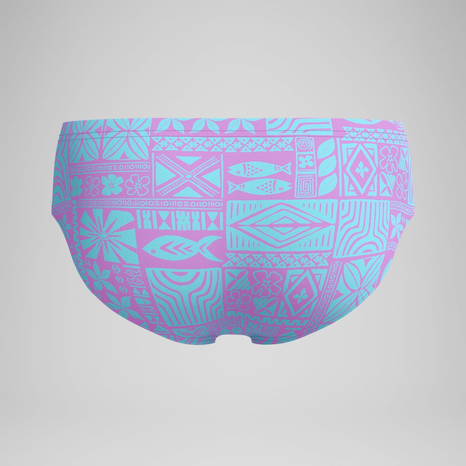 Men's Printed One Brief Purple