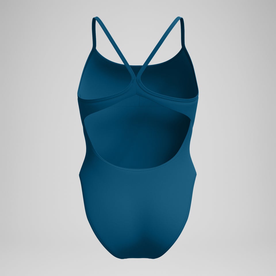 Women's Solid Racerback One Piece Blue