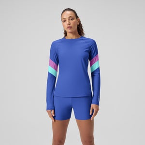Women's Colorblock Long Sleeve Rashguard Blue/Purple