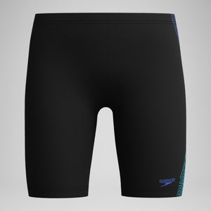 Plastisol Placement-Schwimmhose Schwarz/Blau für Jungen - 5-6