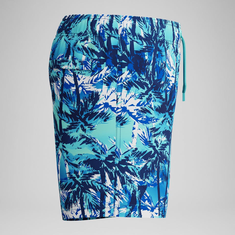 Boys' Printed 13'' Swim Shorts Blue