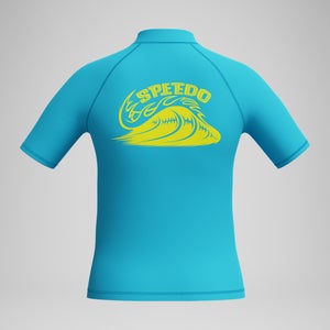 Haut Rash Garçon Printed à manches courtes bleu