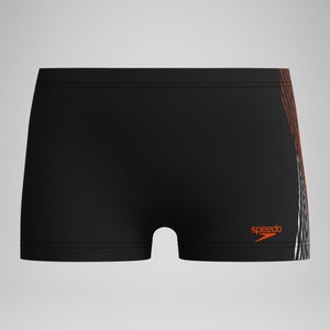 Plastisol Placement-Aquashorts Schwarz/Rot für Jungen