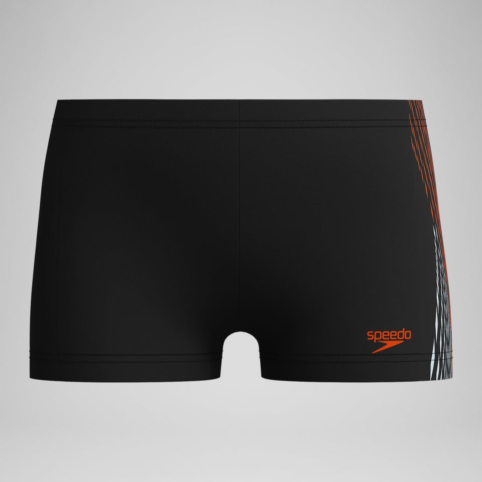 Short de bain Aquashort Garçon Plastisol Placement noir/rouge