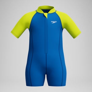 Essential Schwimmlern-Neopren-Badeanzug Blau/Gelb für Jungen