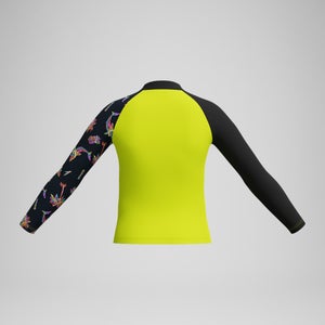 Haut Rash Garçon Printed à manches longues jaune