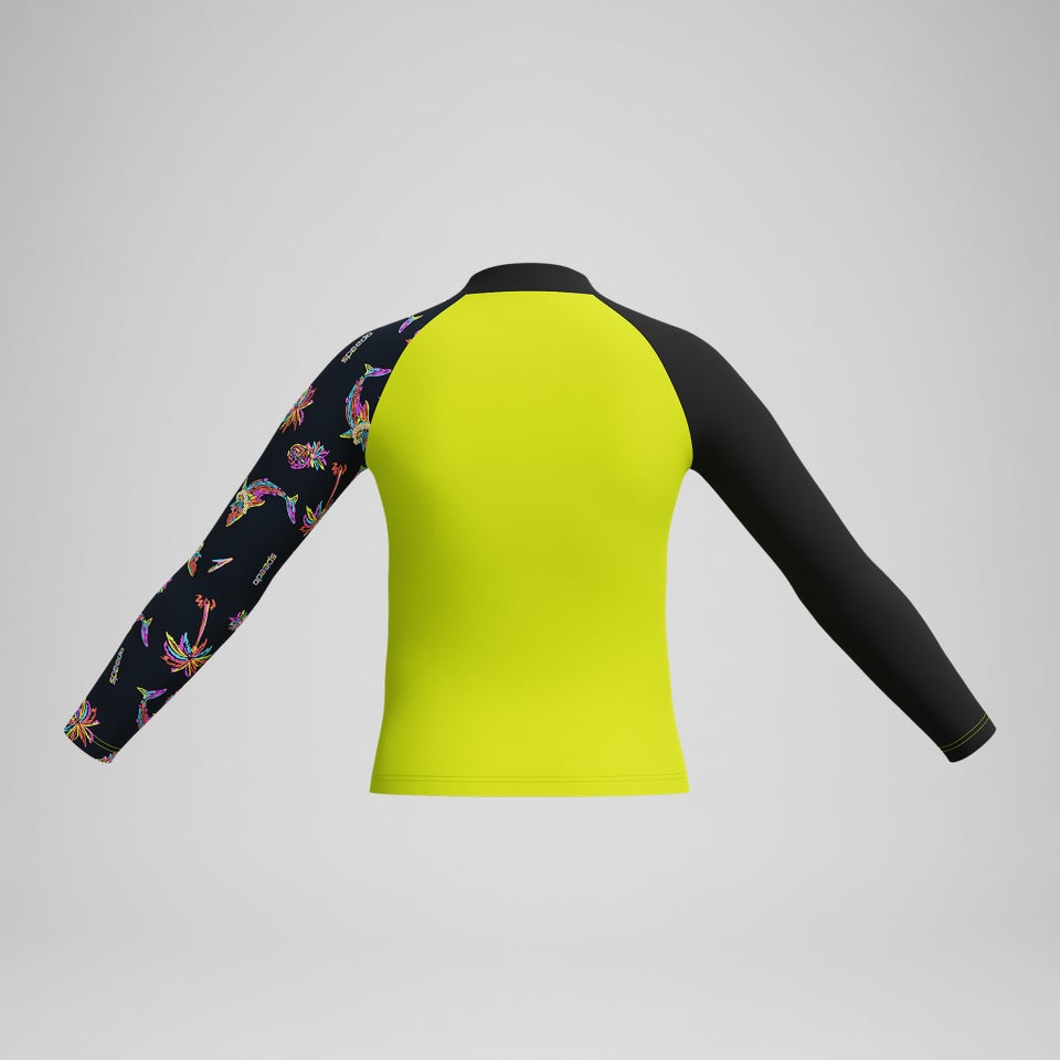 Haut Rash Garçon Printed à manches longues jaune