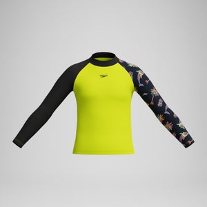 Haut Rash Garçon Printed à manches longues jaune