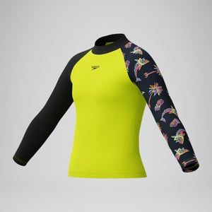 Haut Rash Garçon Printed à manches longues jaune